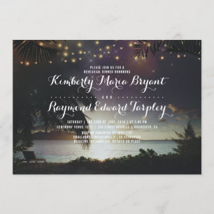 Invitation Dîner de répétition tropicale sur la plage