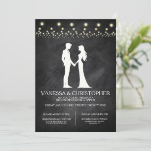 Invitation Dîner de répétition vintage