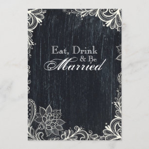 Invitation Dîner de répétition vintage Typographie