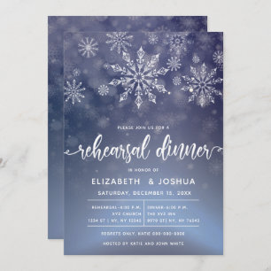 Invitation Dîner de répétition Winter Wonderland