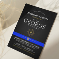 Dîner de retraite de la police Monogramme Invitati