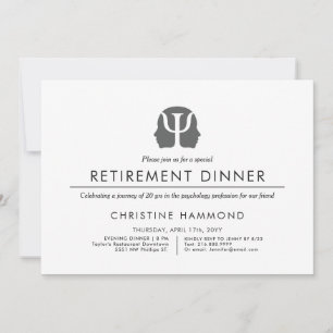 Invitation Dîner de retraite en psychologie   Style minimal