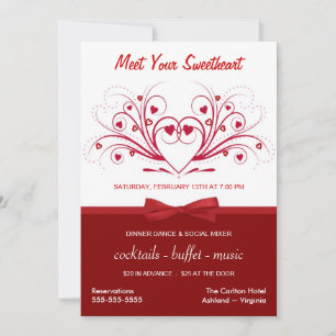 Invitation Dîner de Saint-Valentin - Style affaires