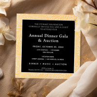 Dîner de société Élégant Or Noir