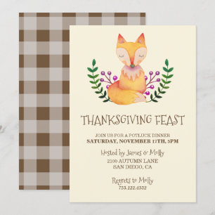 Invitation Dîner de Thanksgiving