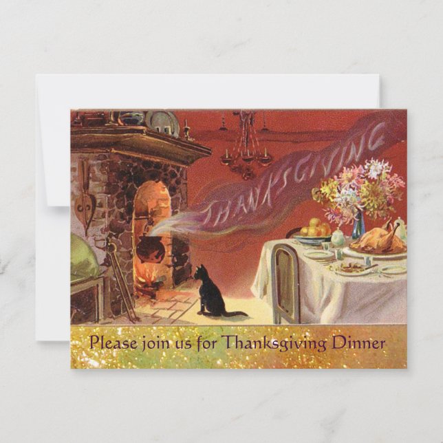 Invitation Dîner de Thanksgiving (Devant)