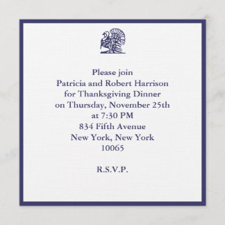 Invitation Dîner de Thanksgiving