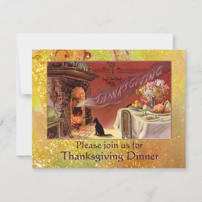 Invitation Dîner de Thanksgiving (Devant)