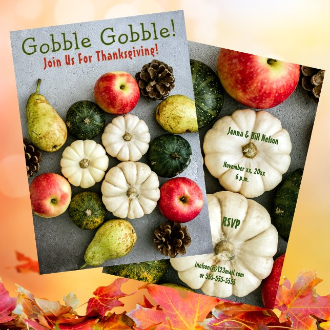 Invitation Dîner de Thanksgiving (Thanksgiving Dinner Party Invitation)