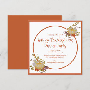 Invitation Dîner de Thanksgiving