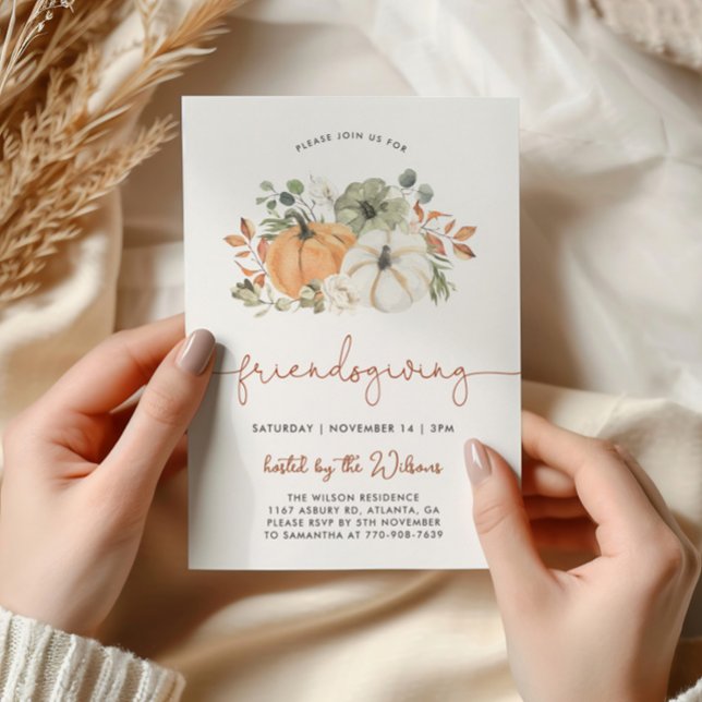 Invitation Dîner de Thanksgiving à la citrouille (Créateur téléchargé)