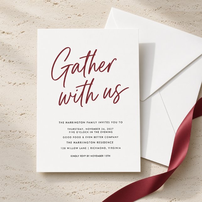 Invitation Dîner de Thanksgiving avec nous (Créateur téléchargé)