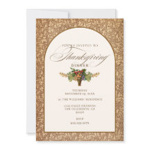 Dîner de Thanksgiving élégant vintage