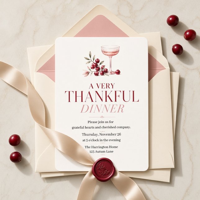 Invitation Dîner de Thanksgiving et Friendsgiving (Créateur téléchargé)