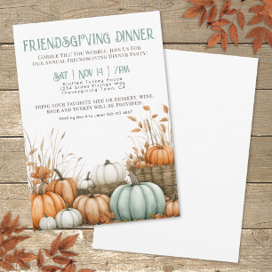 Invitation Dîner de Thanksgiving Fête entre amis