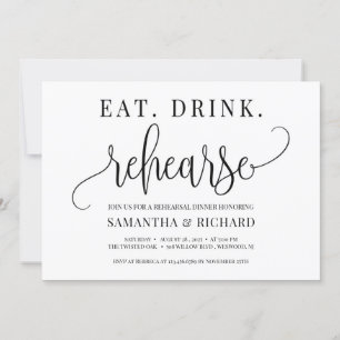 Invitation Diner des répétitions de répétition rustique et mo