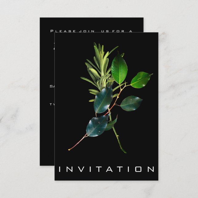 Invitation Dîner du chef italien épices Hause Rosmarino Lauro (Devant / Derrière)