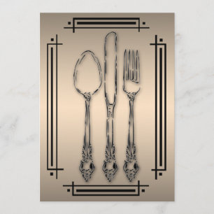 Invitation Dîner élégant