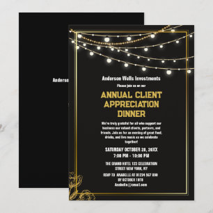 Invitation Dîner Élégant de Remerciement aux Clients Annuels