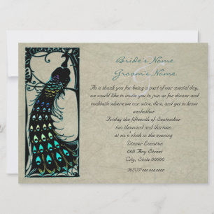 Invitation Dîner élégant de répétition de mariage au style Pa