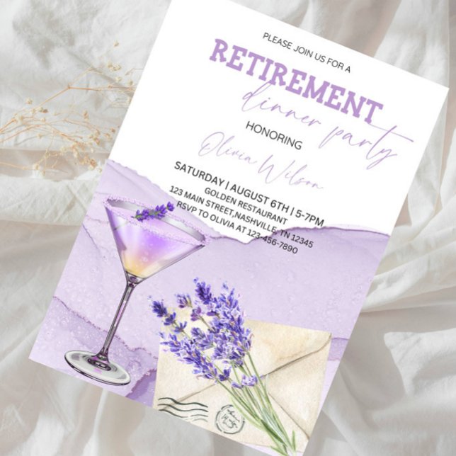 Invitation Dîner Élégant de Retraite - À la Retraite  (Créateur téléchargé)