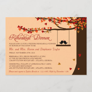 Invitation Dîner en baisse de répétition de coeurs