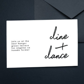 Invitation Dîner et danse personnalisés moderne Accueil de ma