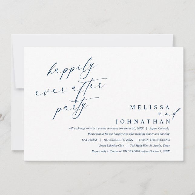 Invitation Dîner et danse pour toujours heureux (Devant)