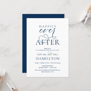 Invitation Dîner et Fête de Mariage Après le Jour J
