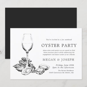 Invitation Dîner Fiançailles Oyster Pearl