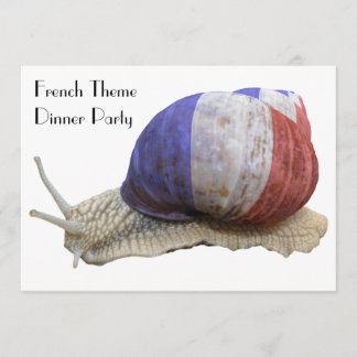 Invitation Dîner français de thème avec l'escargot