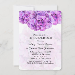 Invitation Dîner hydrangée violet hydrangea hydrangea4