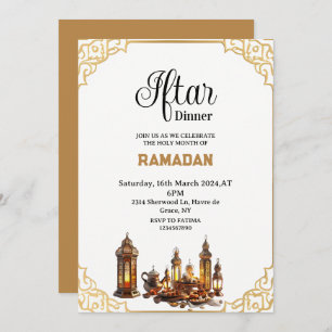 Invitation Dîner Iftar simple Ramadan 2025