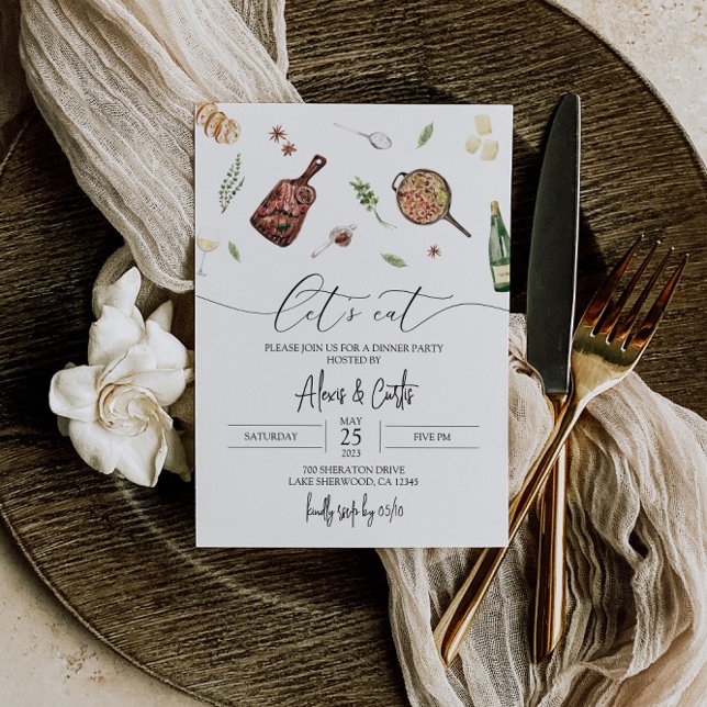 Invitation Dîner - Invitation Dîner Moderne (Créateur téléchargé)