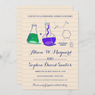 Invitation Dîner-Invitations de la répétition de chimie viole