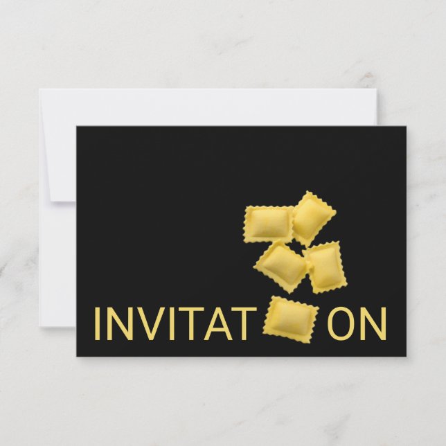 Invitation Dîner italien personnalisé Tortellini (Devant)