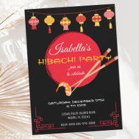 Dîner japonais Hibachi Fête Anniversaire Invitatio
