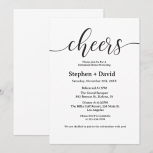 Invitation Dîner mariage moderne Cheval Rehasal