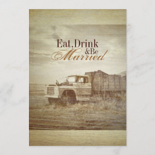 Invitation Dîner occidental de répétition de mariage de