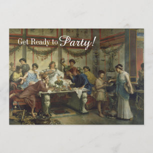 Invitation Dîner romain antique Fête du Dîner