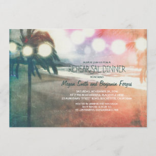 Invitation Dîner romantique de répétition de lanternes de