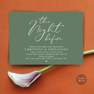 Invitation Dîner Romantique la Veille de la Répétition de Mar