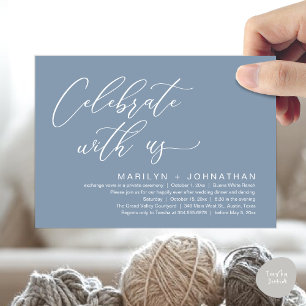 Invitation Dîner romantique Mariage, Célébrez avec nous