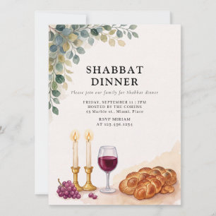 Invitation Dîner Shabbos Dîner Shabbat Famille juive