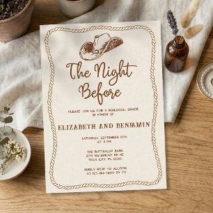 Invitation Dîner Simple de la Veille de Répétition Western