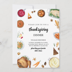 Invitation Dîner Thanksgiving