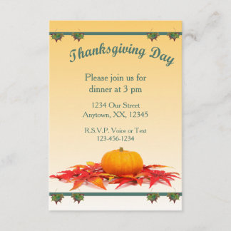 Invitation Dîner Thanksgiving