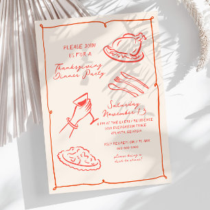 Invitation Dîner Thanksgiving Main Drag