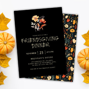 Invitation Dîner Thanksgiving moderne Élégant Amical
