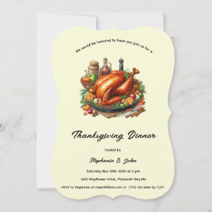 Invitation Dîner Thanksgiving personnalisé